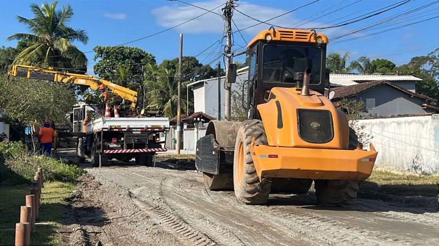 Equipes da Secretaria de Serviço Públicos estiveram nas localidades de Cidade Beira-Mar e Serramar Foto: Alexandre Leite