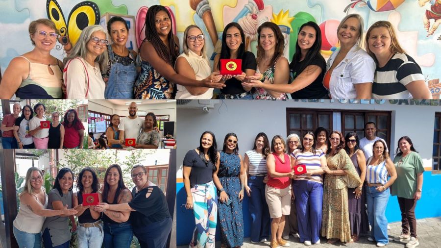 Símbolo vem percorrendo as escolas municipais. Foto: Divulgação