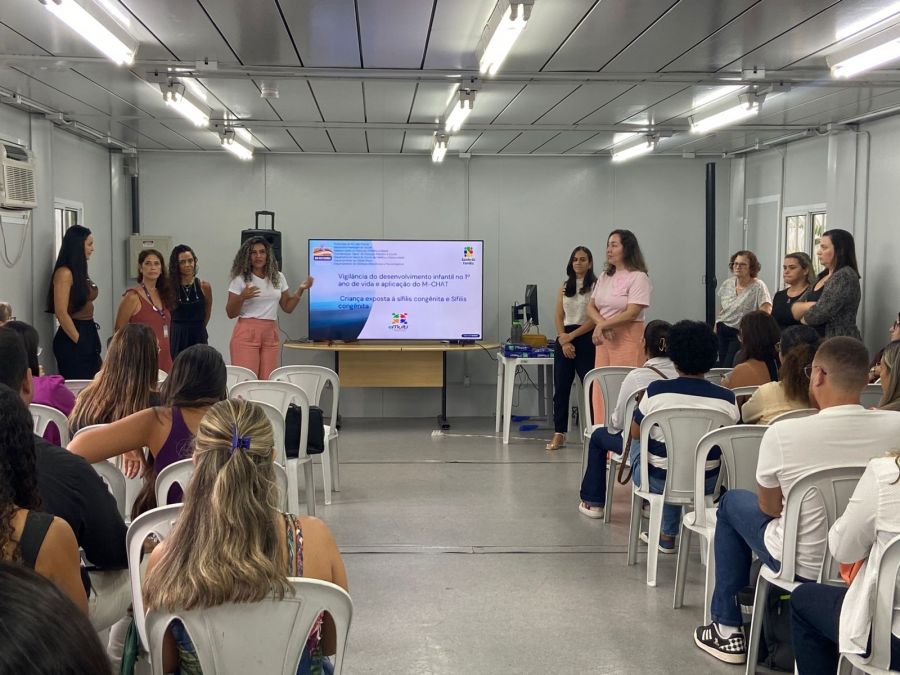 Oficina fortalece a Vigilância do Desenvolvimento Infantil no 1º ano de vida e protocolos de triagem para Transtorno do Espectro Autista Foto: Divulgação