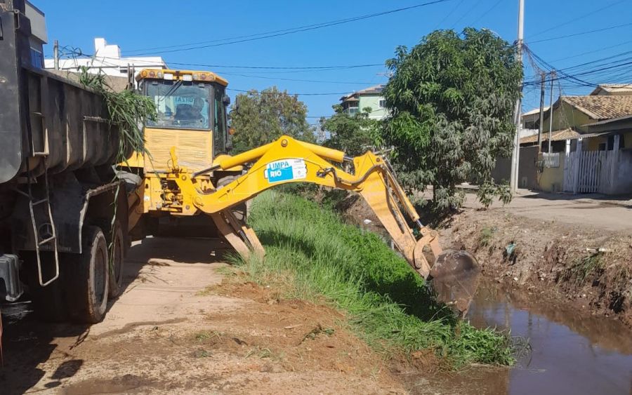 O SAAE faz a limpeza do Canal do Village, Canal de Medeiros e do rio Jundiá Foto: Divulgação