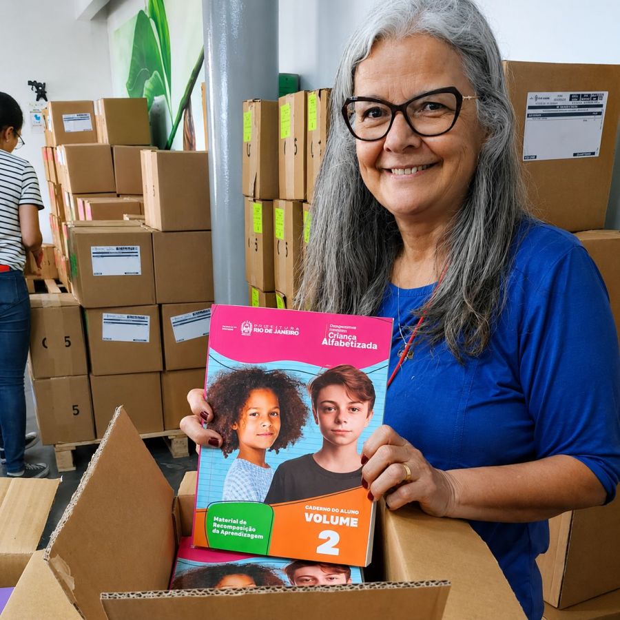 Livros são do Compromisso Nacional da Criança Alfabetizado (CNCA), por meio do Governo do Estado. Foto: Divulgação