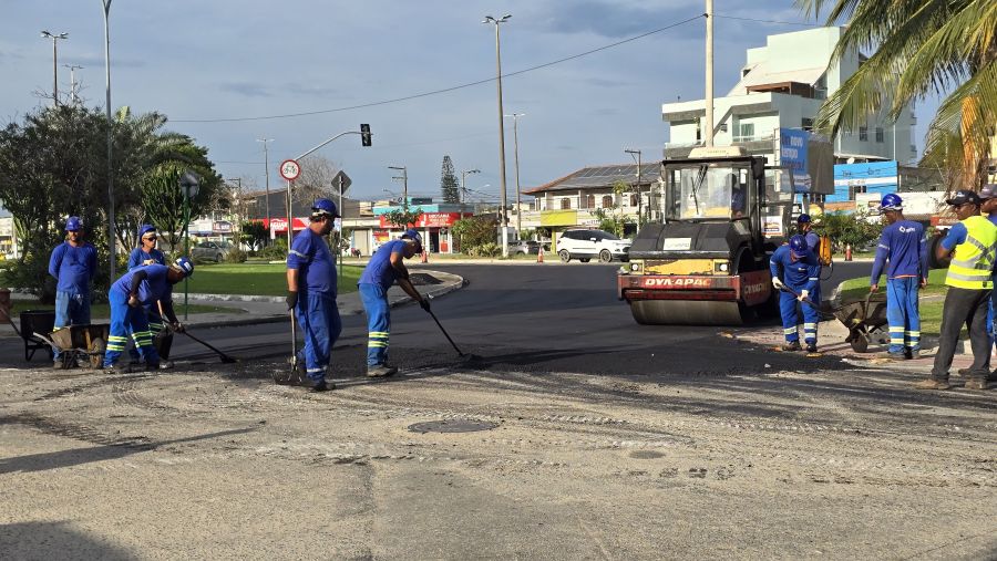 Além disso, a Rodovia do Contorno recebe manutenção asfáltica Foto: Alexandre Leite