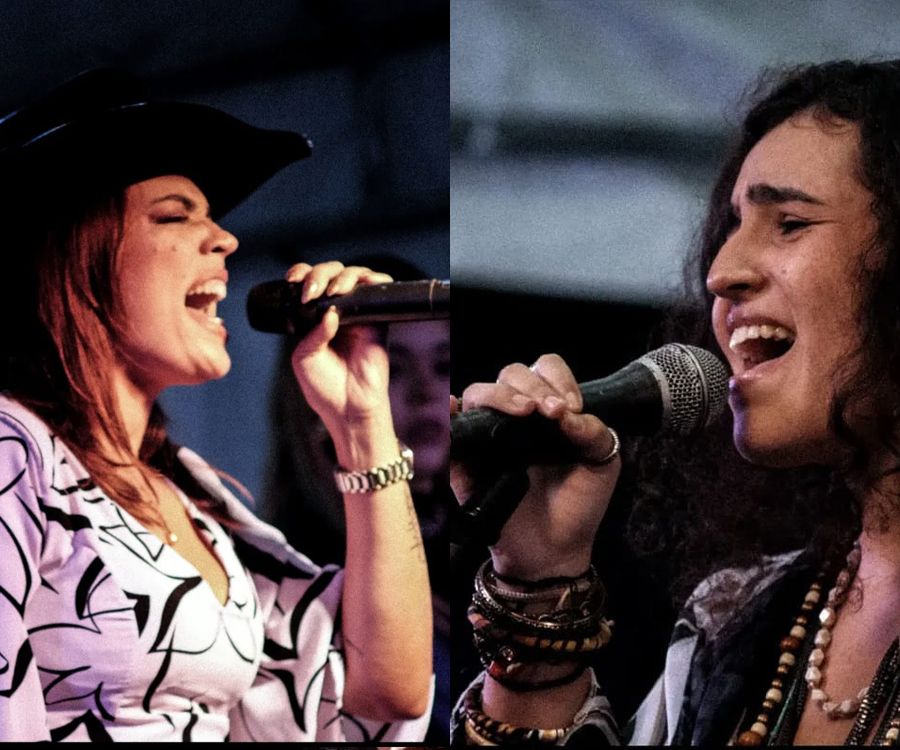 Vencedoras do Festival, Lenny Tinoco, no Modão; e Laís Azevedo , no Geral Foto: Divulgação