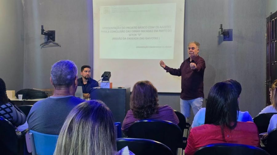 Reunião técnica discutiu projetos de urbanização em Terra Firme, Mar y Lago e Verdes Mares Foto: Matheus Müller