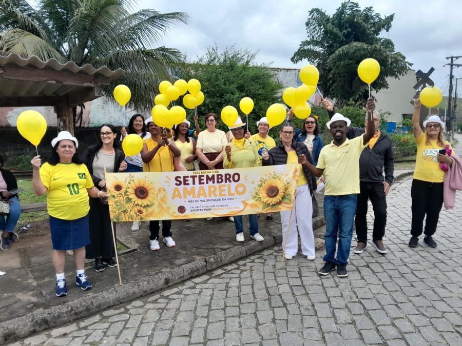 Setembro Amarelo em Rocha Leão levou a mensagem de valorização da vida Foto: Divulgação