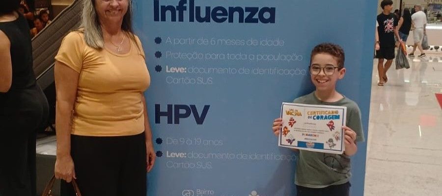 Vacinação no Shopping imunizou criancas, jovens e adultos Foto: Divulgação