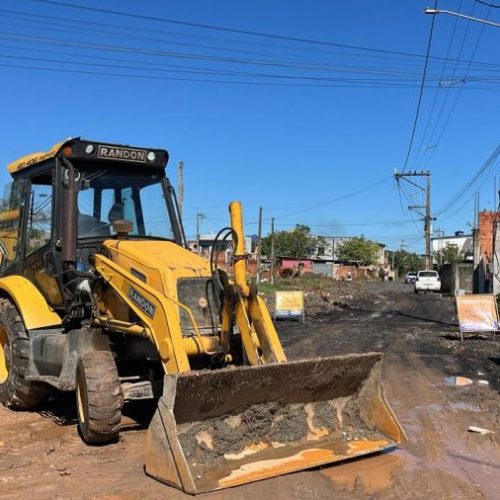 No Âncora, a Secretaria também iniciou a recuperação da Rua 100, com a implantação de serviços de drenagem Foto: Divulgação