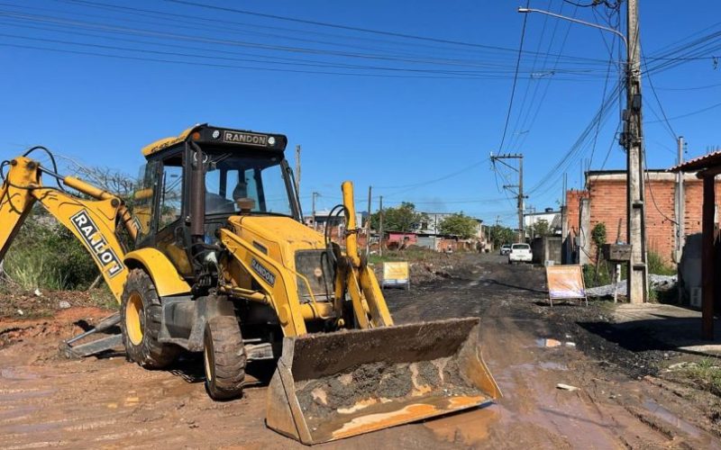 No Âncora, a Secretaria também iniciou a recuperação da Rua 100, com a implantação de serviços de drenagem Foto: Divulgação