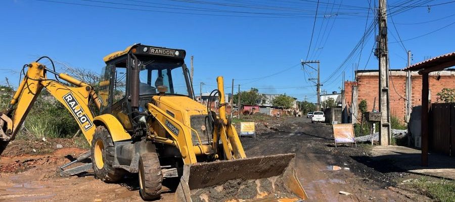 No Âncora, a Secretaria também iniciou a recuperação da Rua 100, com a implantação de serviços de drenagem Foto: Divulgação