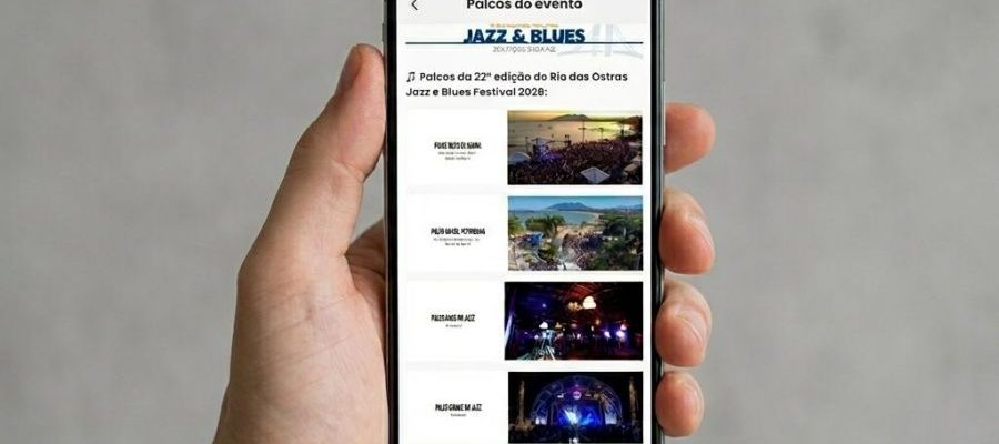 Aplicativo reúne informações sobre o Jazz e Blues Festival Foto: Divulgação