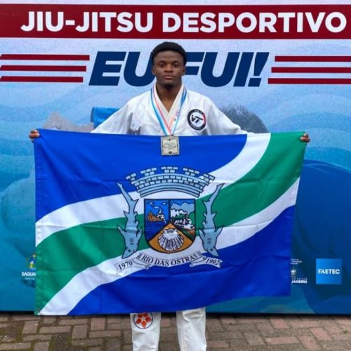O lutador Gustavo Bandeira Miranda representou Rio das Ostras com excelência. Foto: Divulgação