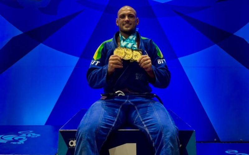 João Pedro superou adversários de alto nível técnico e conquistou o lugar mais alto do pódio. Foto: Divulgação