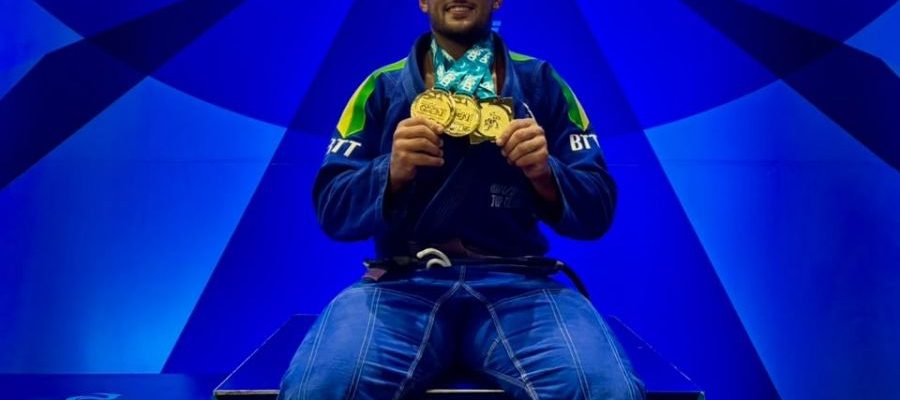 João Pedro superou adversários de alto nível técnico e conquistou o lugar mais alto do pódio. Foto: Divulgação