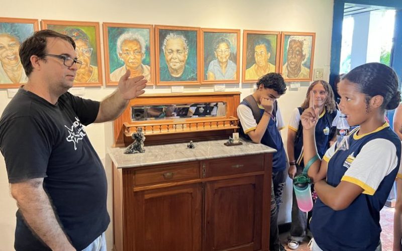Os alunos conheceram um pouco da história da Casa de Cultura Bento Costa Júnior