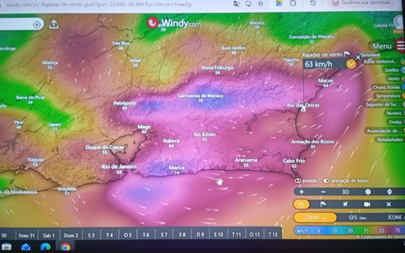 A previsão para está quinta, dia 30, é de céu parcialmente nublado, com possibilidade de chuva fraca a, ocasionalmente, moderada e isolada Foto: Divulgação