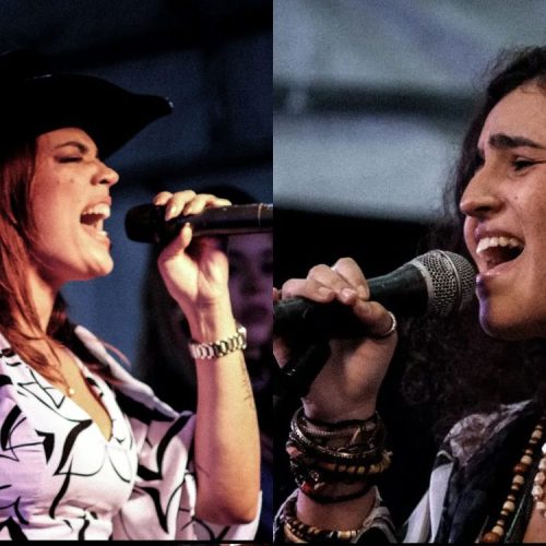 Vencedoras do Festival, Lenny Tinoco, no Modão; e Laís Azevedo , no Geral Foto: Divulgação