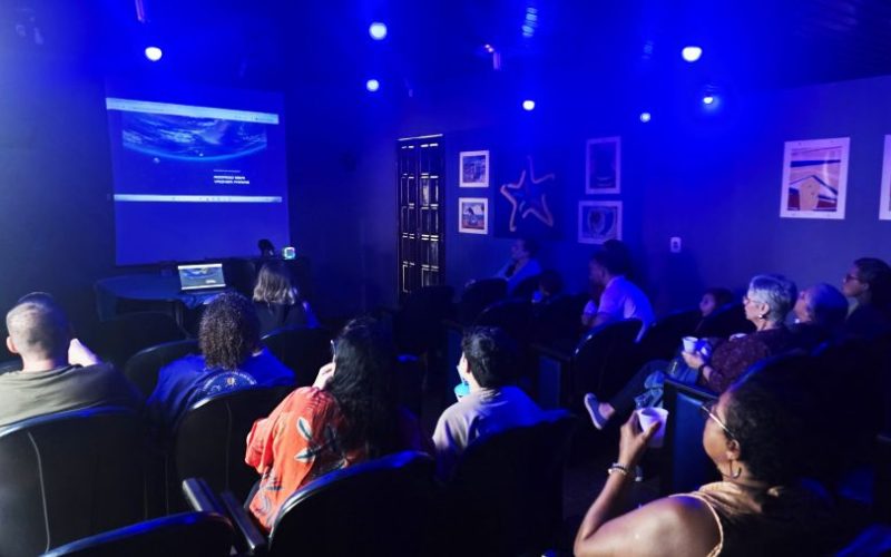 O lançamento do Projeto Som do Silêncio Azul aconteceu na sala de cinema da Fundação Foto: Akilla Santos