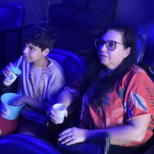 As sessões imclusivas acontecem na sala de cinema da sede administrativa da Fundação Foto: Ákilla Ribeiro