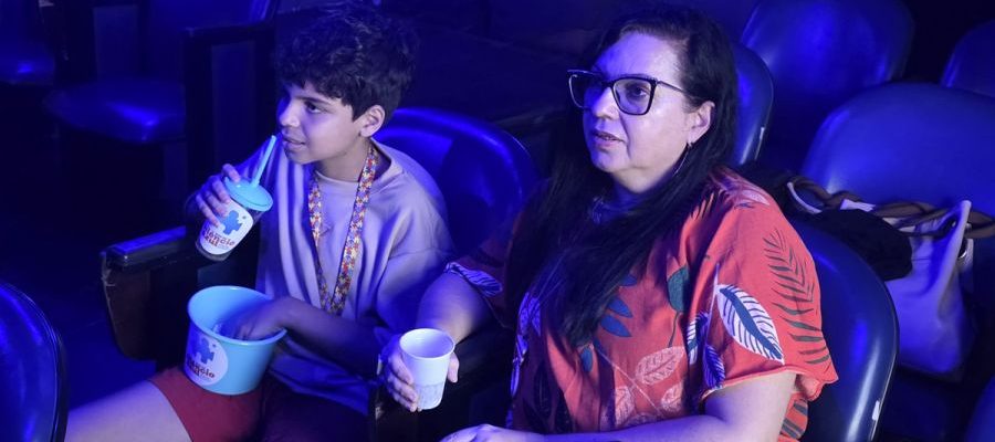 As sessões imclusivas acontecem na sala de cinema da sede administrativa da Fundação Foto: Ákilla Ribeiro