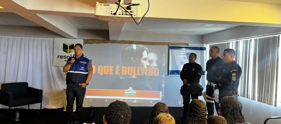 Guarda Municipal realiza palestra sobre bullying e cyberbullying. Foto: Divulgação