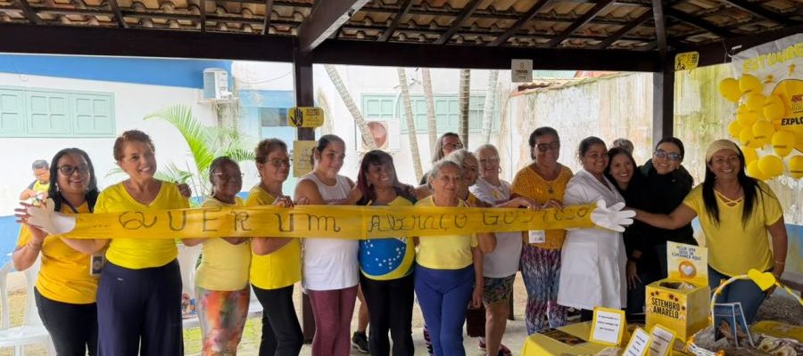 Evento na UBS Nova Esperança reuniu pessoas atendidas nas unidades e familiares pela valorização da vida Foto: Eduardo Yoshi