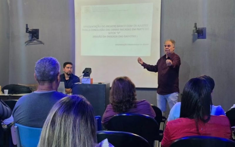 Reunião técnica discutiu projetos de urbanização em Terra Firme, Mar y Lago e Verdes Mares Foto: Matheus Müller