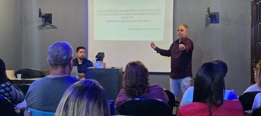 Reunião técnica discutiu projetos de urbanização em Terra Firme, Mar y Lago e Verdes Mares Foto: Matheus Müller