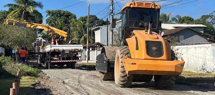 Equipes da Secretaria de Serviço Públicos estiveram nas localidades de Cidade Beira-Mar e Serramar Foto: Alexandre Leite