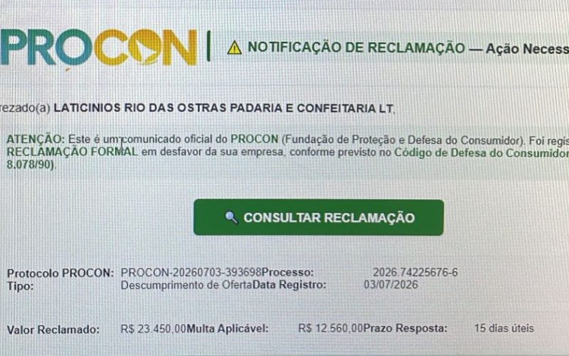 Procon de Rio das Ostras não envia e-mails, mensagens ou links para cobrança de multas Foto:<br />Divulgação