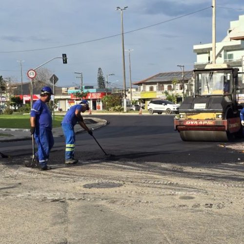 Além disso, a Rodovia do Contorno recebe manutenção asfáltica Foto: Alexandre Leite
