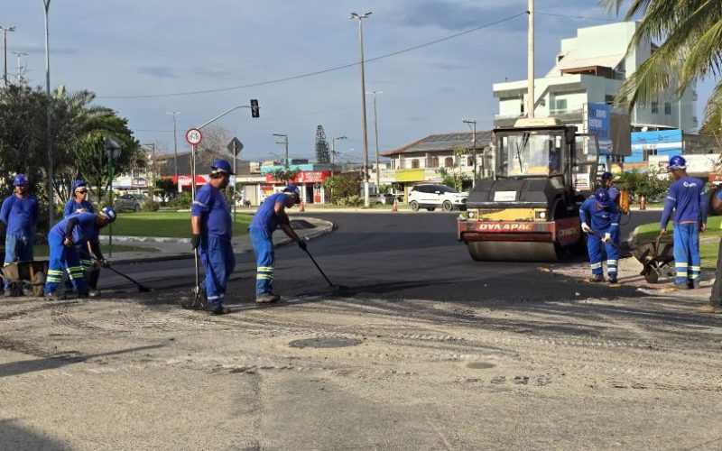 Além disso, a Rodovia do Contorno recebe manutenção asfáltica Foto: Alexandre Leite