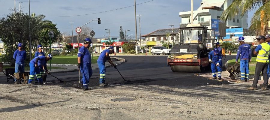 Além disso, a Rodovia do Contorno recebe manutenção asfáltica Foto: Alexandre Leite
