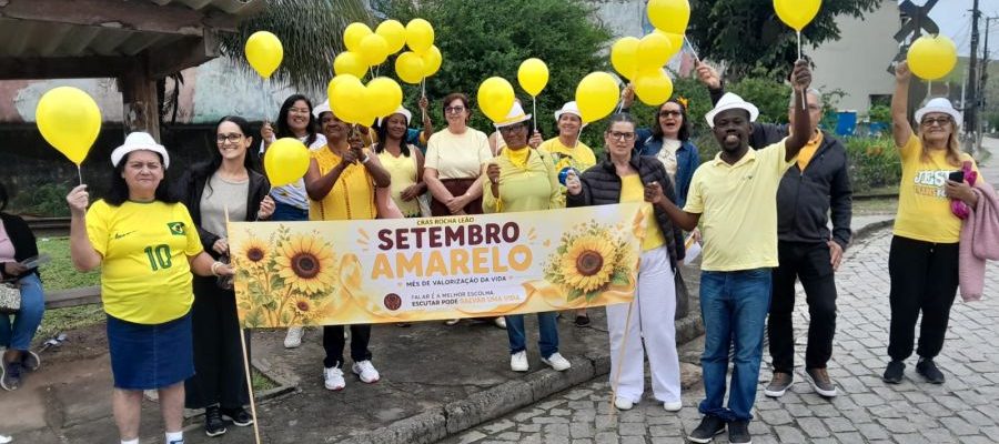 Setembro Amarelo em Rocha Leão levou a mensagem de valorização da vida Foto: Divulgação