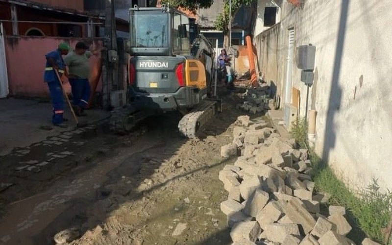 Intervenções em Nova Cidade incluem limpeza, desobstrução e recuperação da rede de drenagem para garantir o escoamento das águas das chuvas Foto: Divulgação