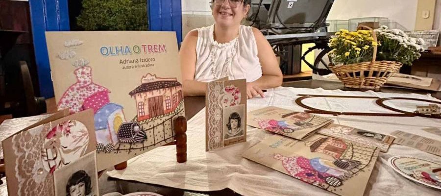 Adriana Izidoro apresenta suas lembranças com o avô no livro “Olha o Trem”