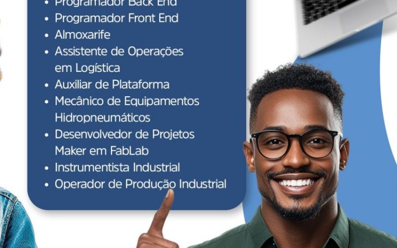 Ao todo são 200 vagas gratuitas para cursos de qualificação profissional para moradores do Município Foto: Arte